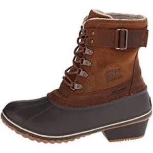 NEW Sorel winter fancy lace II boots size Elk/Grizzly 6.5